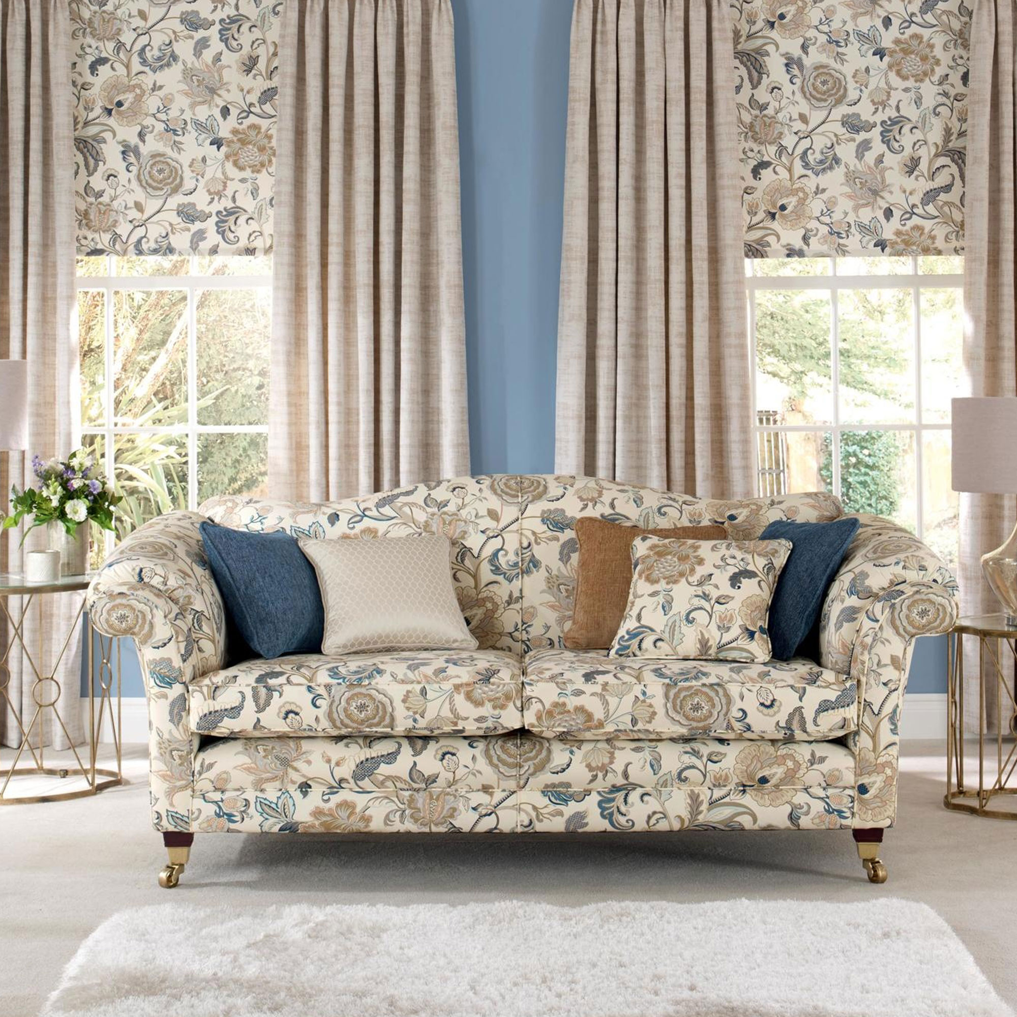 Fabric Details charlotte china blue Fabrics Range by Plumbs