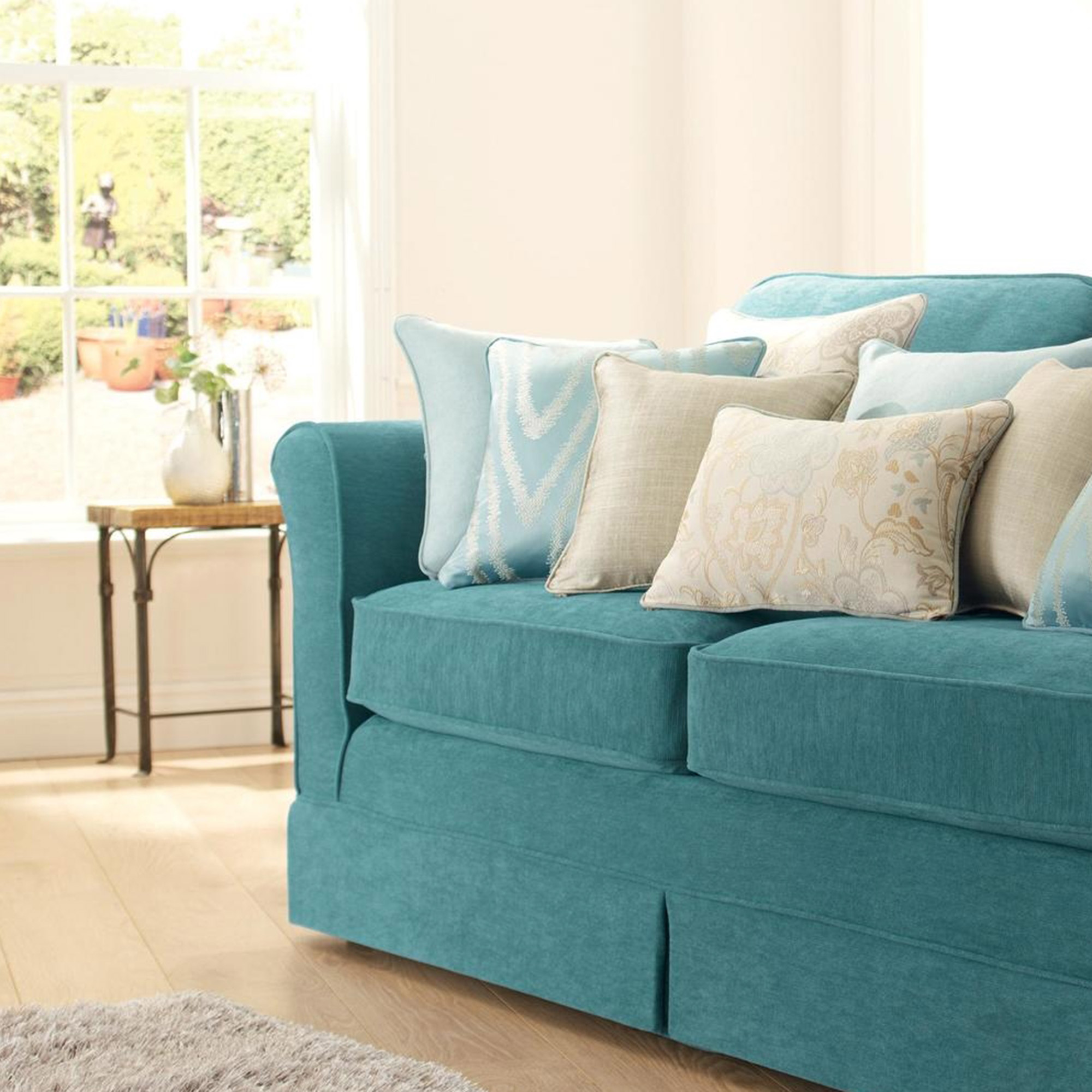 Fabric Details maddison - teal | Fabrics Range by Plumbs