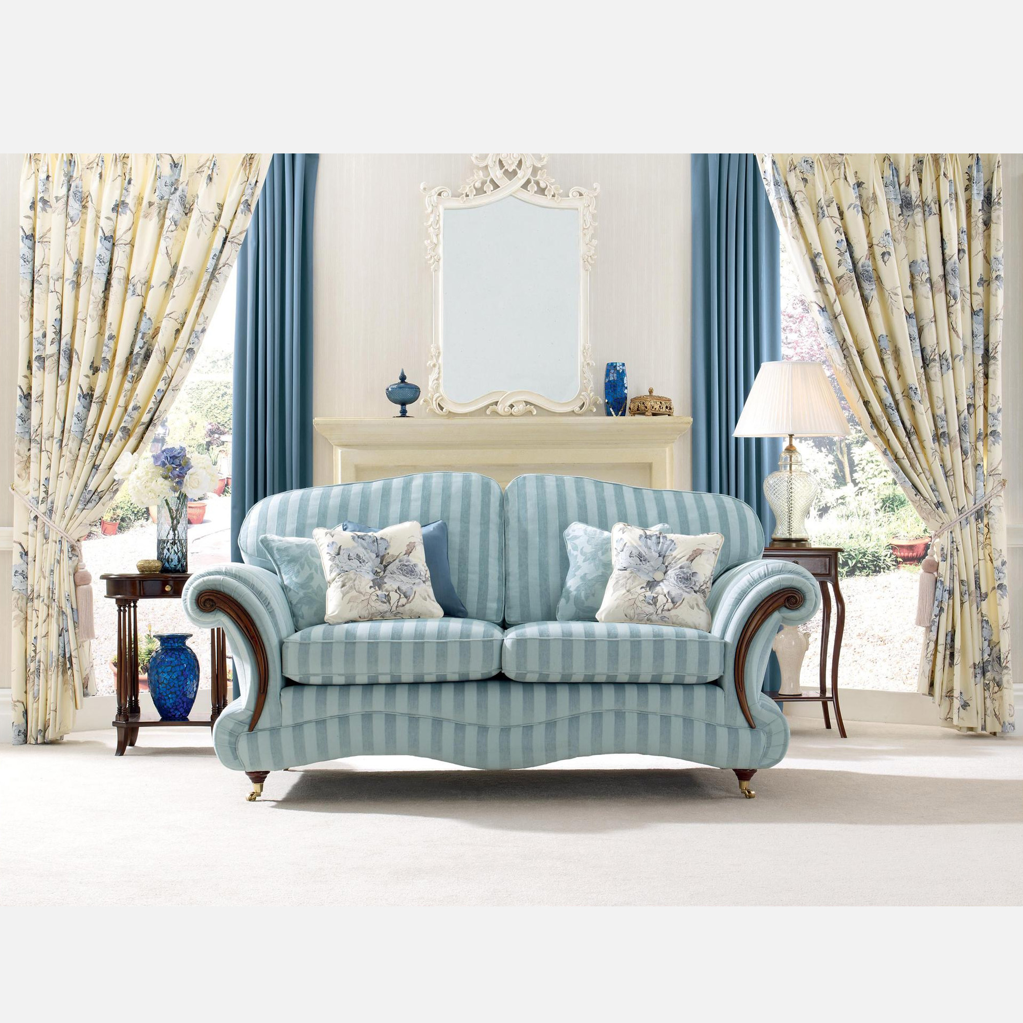 Fabric Details mayfair stripe duck egg Fabrics Range by Plumbs